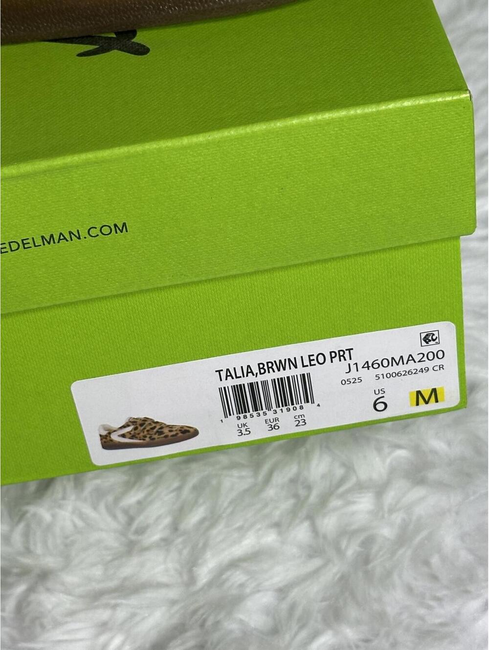 Sam Edelman Talia Brown Leo Print Sneakers Size 6 - Picture 7 of 9